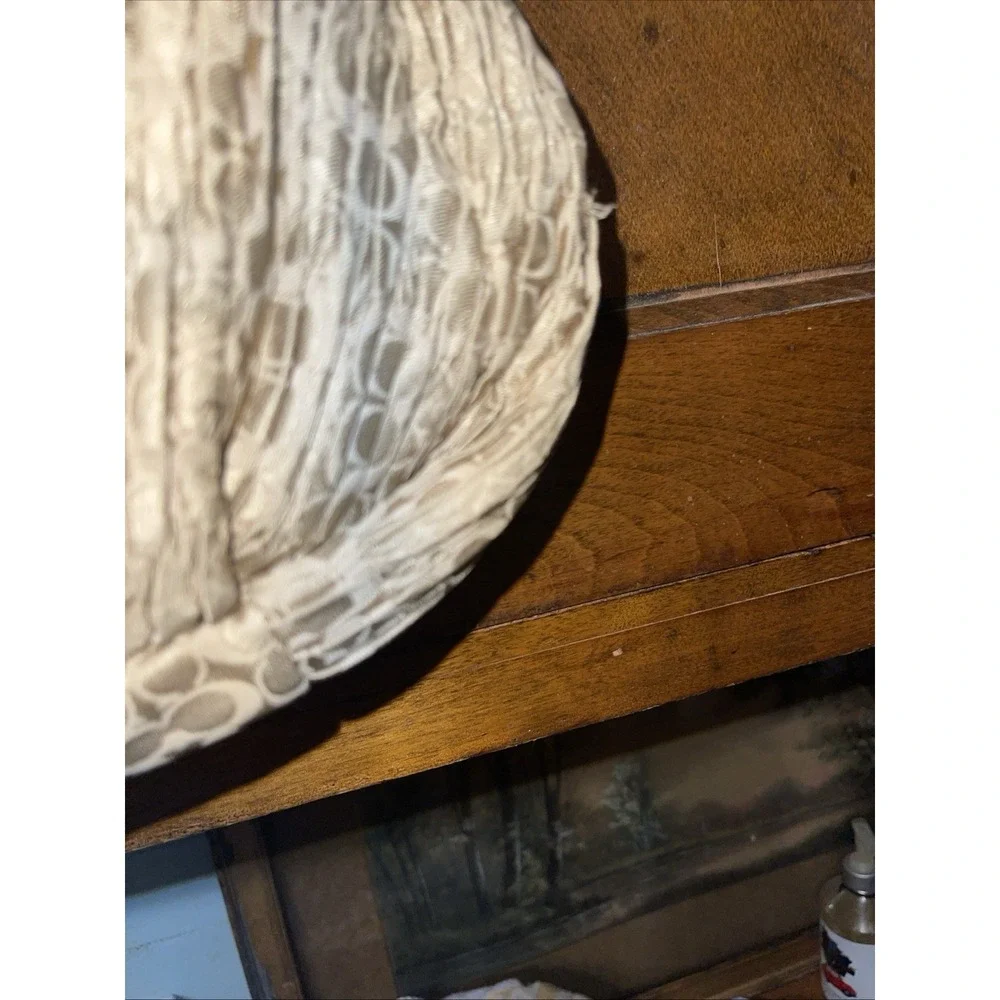 Coach Ruched Metallic Madison Maggie Silver Signature Pleated Hobo Bag 18886 - Picture 11 of 16